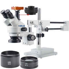 KOPPACE 21 MP HD Industrial Camera,Full HD 1080P 60FPS, HDMI Electronic Industrial Digital Microscope,Mobile Phone Repair 3.5X-90X Stereo Microscope,Includes 0.5X and 2.0X Barlow Lens