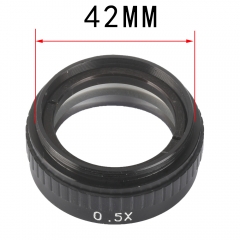 KOPPACE 0.5X Microscope Auxiliary Objective 140mm Working Distance Microscope Lens 42mm Mounting Size