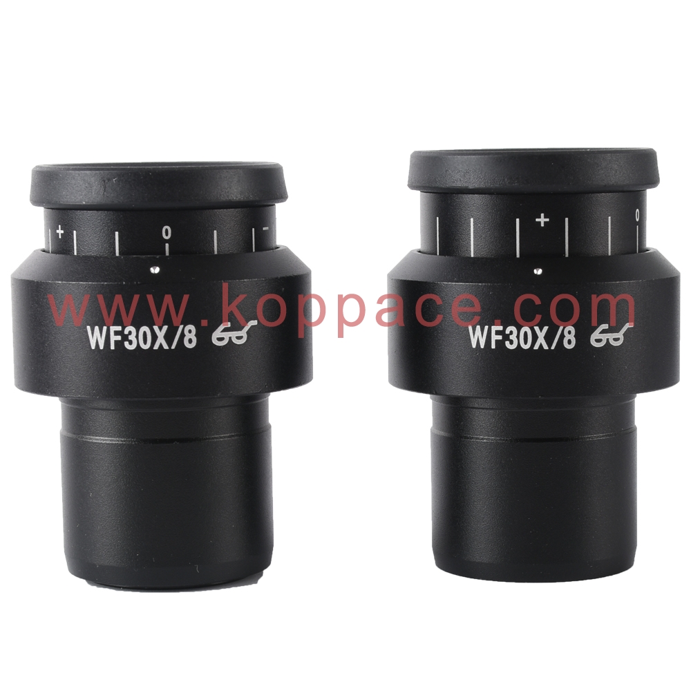 Pair of 30X Microscope Eyepieces with Diopter Adjustment WF30X 30mm