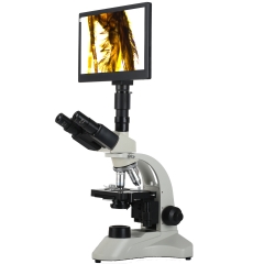 KOPPACE 40X-1600X Trinocular Biomicroscope 2 Million Pixel 9 inchs HD Monitor Biological Research Microscope