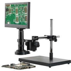 KOPPACE 20X-127X 21 MP Monocular Video Microscope HDMI Industrial Microscope 13.3 inch display Screen Universal Regulating Frame