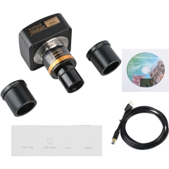 KOPPCE 5 Million Pixels Microscope Camera USB2.0 Adjustable Focus 0.5X Industrial Camera Electronic Eyepiece 23.2mm to 30mm Und 30.5mm