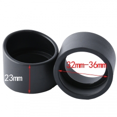 KOPPACE One Pair For 32-36mm Stereo Microscope Eye Guards Binocular Bevel Angle Rubber Eyepiece Eye Guards Cups Shield