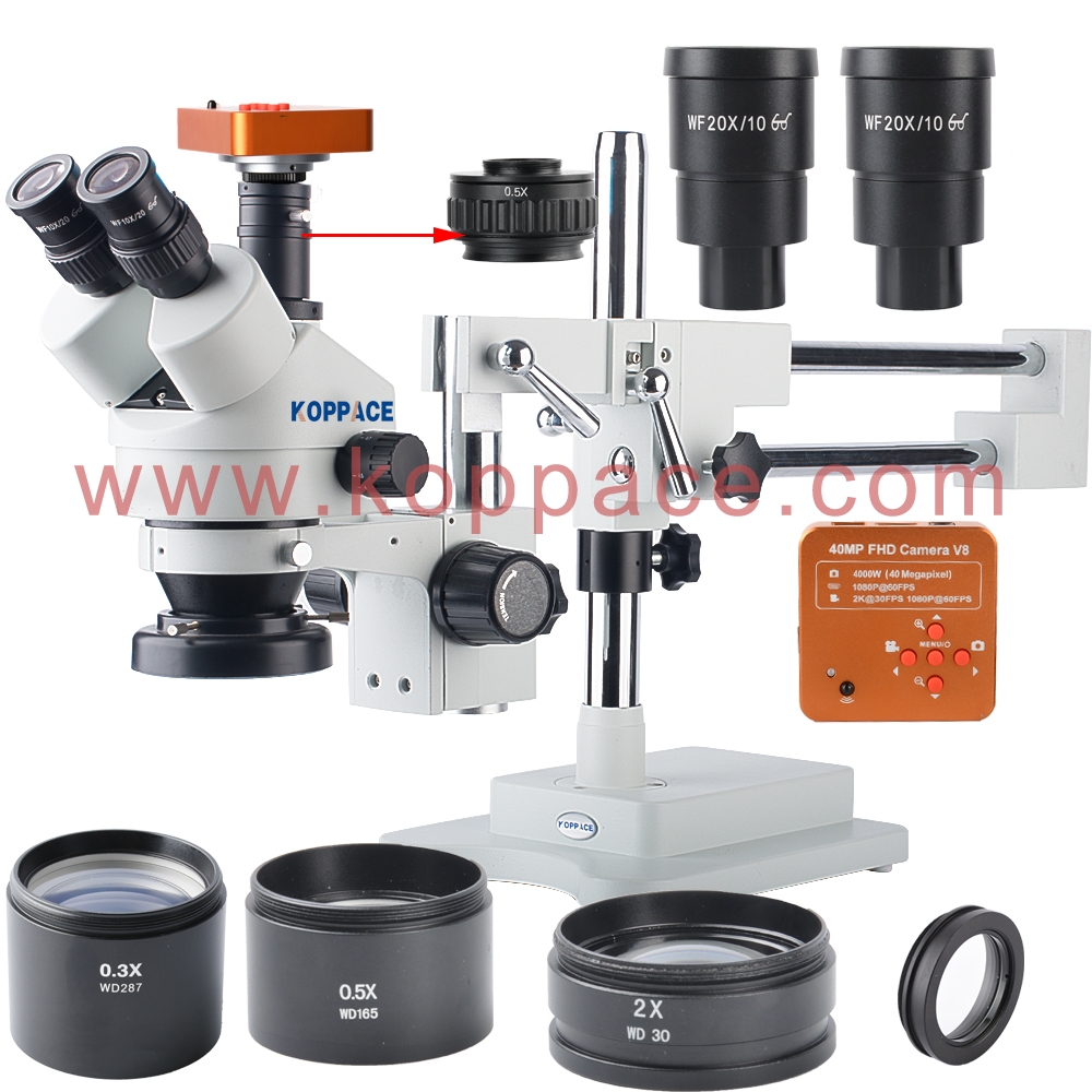 HY-1136C AMONIDA 51MP 180X Industrial Microscope Camera for Phone Repair Jewelry Appraisal US Plug 110V-240V 1920x1080p 60FPS 