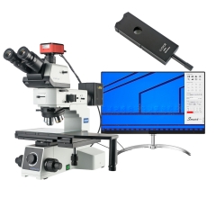 KOPPACE 50X-500X Trinocular Bright and Dark Field Metallurgical Microscope DIC 4K Measuring Camera up and Down LED Lighting System