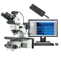 KOPPACE 18 Million Pixel 50X-500X Trinocular Bright and Dark Field Metallurgical Measuring Microscope DIC Conductive Particles