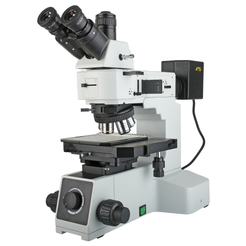 KOPPACE 50X-500X Trinocular Bright and Dark Field Metallurgical Microscope up and Down LED Lighting System 4 inch Platform