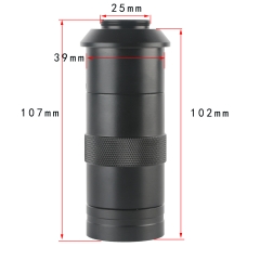 KOPPACE Single-Tube Industrial Digital Microscope Lens 100 Times Magnification High-Definition Imaging Standard C Interface
