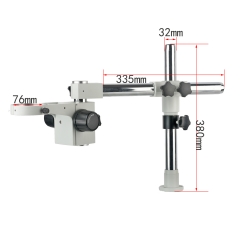 KOPPACE Single Arm Microscope White Bracket Lens Aperture 76mm Horizontal Movement 235mm Column Diameter 32mm