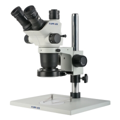 KOPPACE 6.7X-45X Continuous Zoom Trinocular Stereo Microscope With Large Field of View Plan Eyepiece EPA10X/22mm