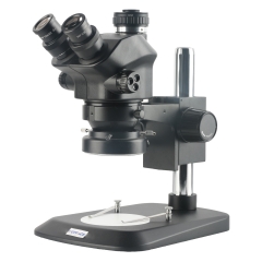 KOPPACE 7X-50X Black Trinocular Stereo Microscope 144 LED Ring Light 0.5X CTV Interface Mobile Phone Repair Microscope