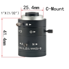 KOPPACE 3 Million Pixel 6-12mm Industrial Lens Manual Zoom No Distortion Industrial Inspection Lens