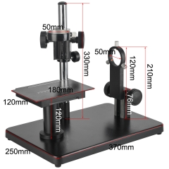KOPPACE Horizontal Microscope Platform Adjustable X/Y Stroke Flatness Tester Horizontal Microscope Stand Lens Hole 50mm