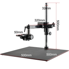 KOPPACE Large Platform Cross-Arm Microscope Bracket 500*500mm Base 500mm Long Column 50mm Lens Aperture