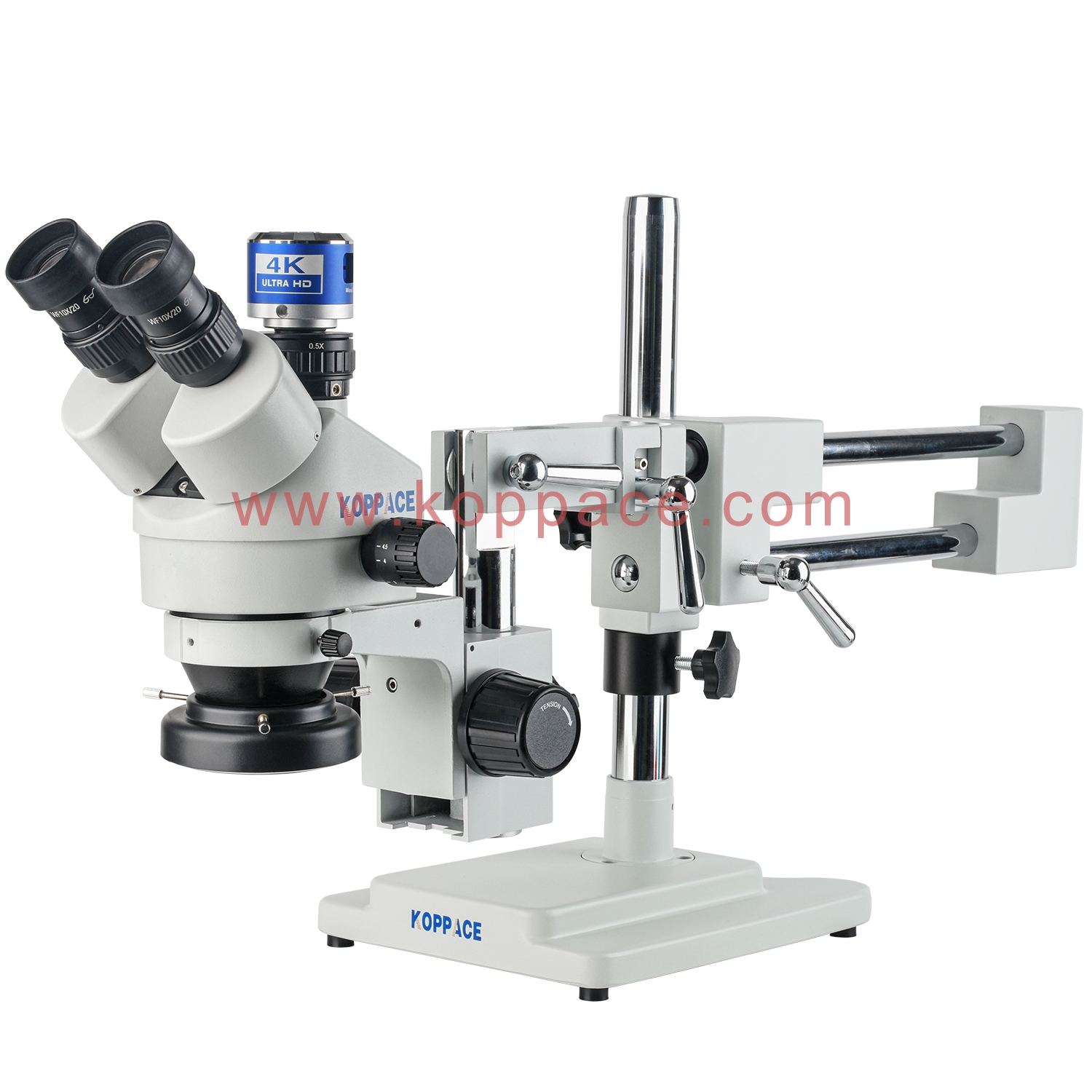 KOPPACE 4K HD Stereo Microscope 3.5X-180X Continuous Zoom Lens