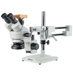 KOPPACE Triocular Stereo Electron Microscope 3.5X-180X Dual-Arm Bracket Continuous Zoom Lens 40MP High-Definition Camera