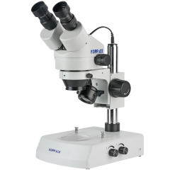 KOPPACE 3.5X-180X Binocular Stereo Microscope Upper and lower LED light Source Continuous Zoom Lens