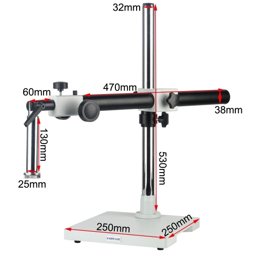 KOPPACE 25mm Installation Interface Single-Arm Microscope Universal Bracket Ultra-Long Working Distance Lens Angle Adjustable