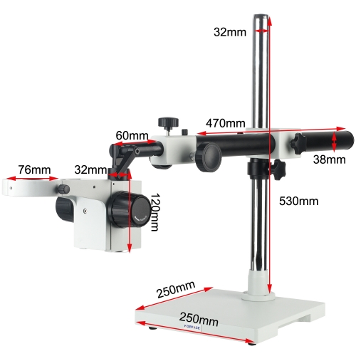 KOPPACE Microscope Universal Bracket Ultra-Long Working Distance 76mm Lens Focusing Bracket Angle Adjustable