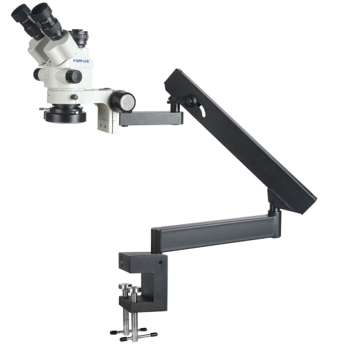 KOPPACE 3.5X-90X Trinocular Stereo Microscope Desktop Clip-on Rocker Bracket With Magnification Locking Function
