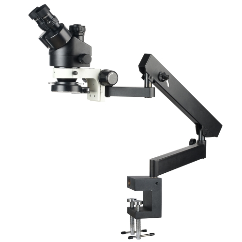 KOPPACE 3.5X-90X Black Trinocular Stereo Microscope Desktop Clip-on Rocker Bracket Eyepiece WF10X/20,WF20X/10