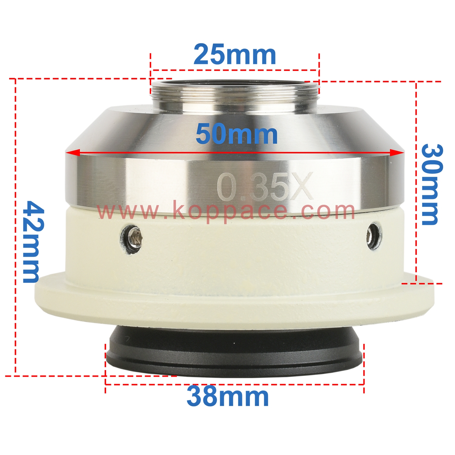 KOPPACE 0.35X Microscope Interface 38mm Microscope Mounting Interface